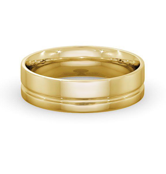 Mens Flat Court Side Groove Wedding Ring 18K Yellow Gold WBM20_YG_thumb1.jpg
