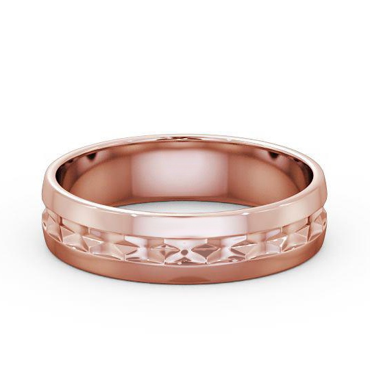 Mens Patterned Wedding Ring 18K Rose Gold WBM23_RG_thumb2.jpg 