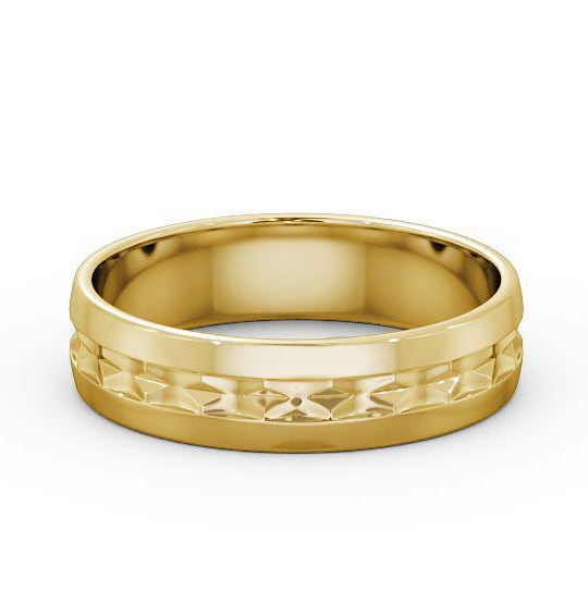 Mens Patterned Wedding Ring 18K Yellow Gold WBM23_YG_thumb1.jpg