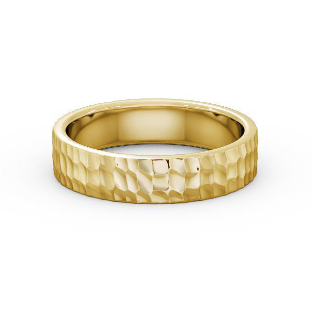 Mens Textured Wedding Ring 9K Yellow Gold - Luna WBM25_YG_HAND