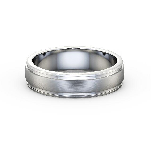 Mens Grooved Wedding Ring Platinum - Bracken (Matt) WBM26B_WG_HAND