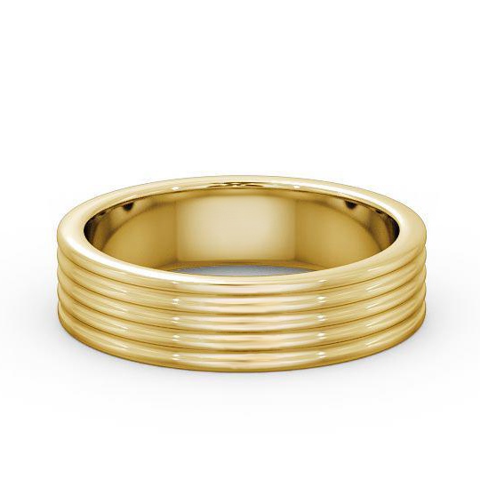 Mens Ribbed Wedding Ring 18K Yellow Gold WBM31_YG_thumb1.jpg