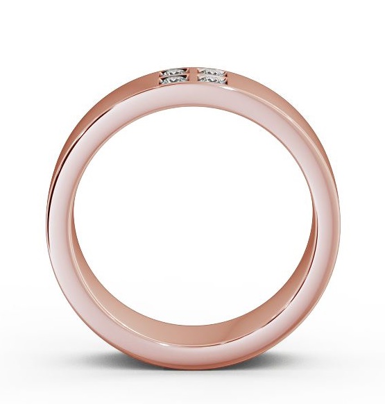 Mens Round Diamond 0.12ct Wedding Ring 9K Rose Gold WBM32_RG_THUMB1 