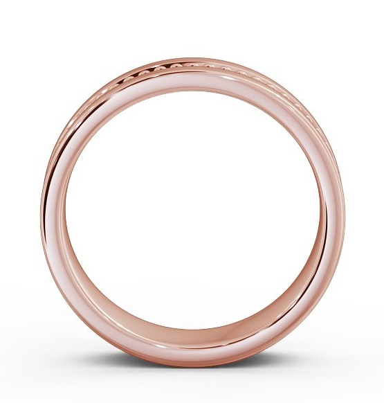 Mens Central Milgrain Wedding Ring 18K Rose Gold WBM35_RG_THUMB1 