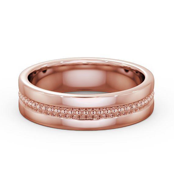 Mens Central Milgrain Wedding Ring 18K Rose Gold WBM35_RG_THUMB2 