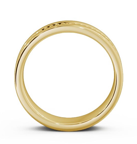 Mens Central Milgrain Wedding Ring 18K Yellow Gold WBM35_YG_THUMB1 
