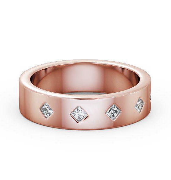Mens Princess Diamond 0.25ct Wedding Ring 18K Rose Gold WBM37_RG_THUMB1