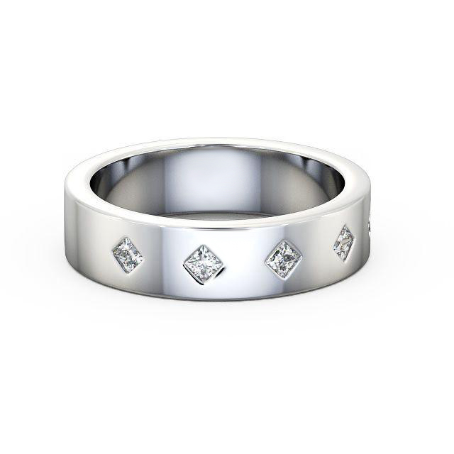 Mens Diamond 0.25ct Wedding Ring 18K White Gold - Vastol WBM37_WG_HAND