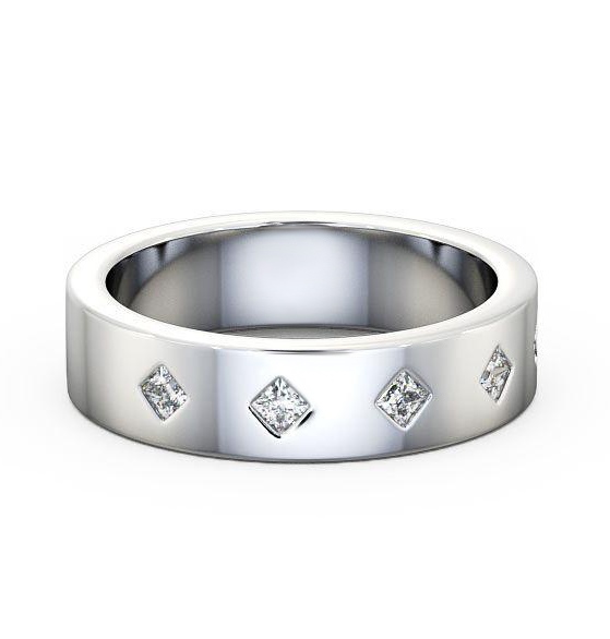 Mens Princess Diamond 0.25ct Wedding Ring 18K White Gold WBM37_WG_THUMB2 