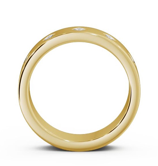 Mens Princess Diamond 0.25ct Wedding Ring 18K Yellow Gold WBM37_YG_THUMB1 