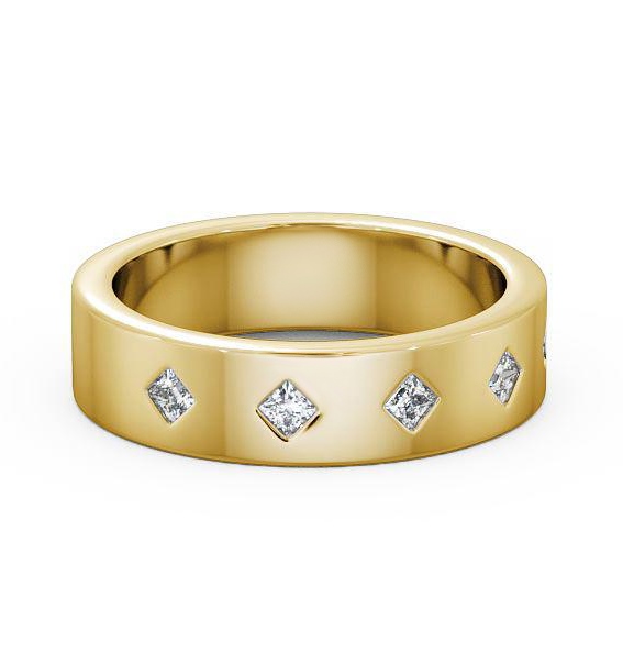 Mens Princess Diamond 0.25ct Wedding Ring 9K Yellow Gold WBM37_YG_THUMB1