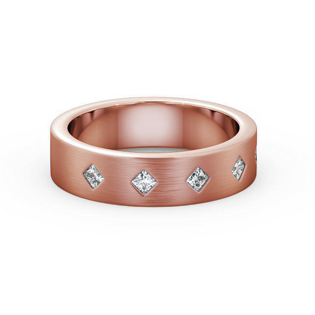 Mens Diamond 0.25ct Wedding Ring 18K Rose Gold - Vastol (Matt) WBM37B_RG_HAND