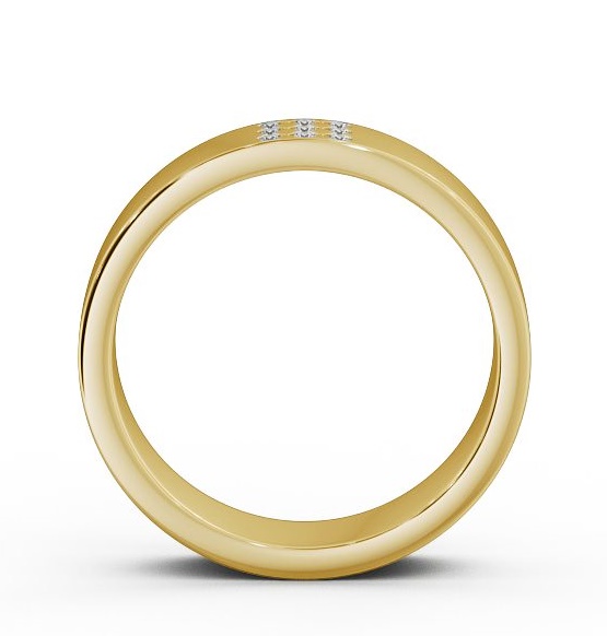 Mens Round Diamond 0.06ct Wedding Ring 9K Yellow Gold WBM38_YG_THUMB1 