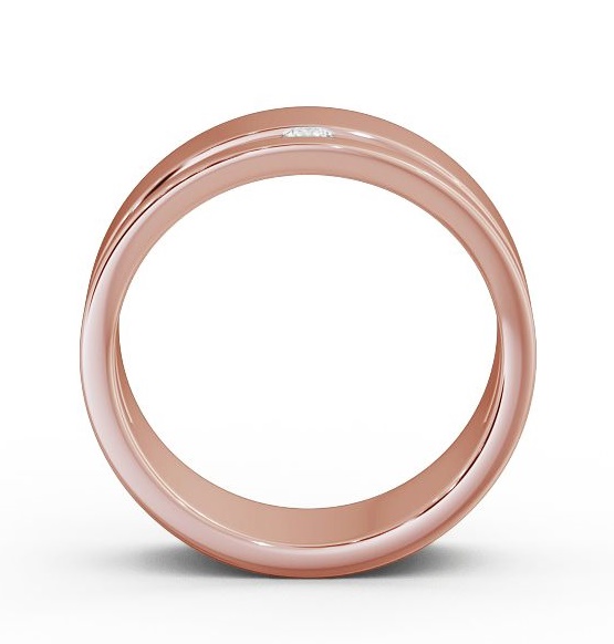 Mens Round Diamond 0.05ct Wedding Ring 18K Rose Gold WBM42_RG_THUMB1 