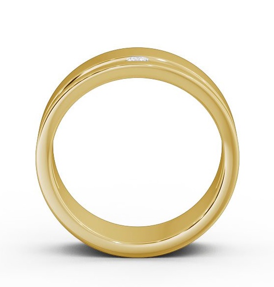 Mens Round Diamond 0.05ct Wedding Ring 9K Yellow Gold WBM42_YG_THUMB1 