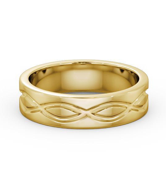 Mens Patterned Infinity Wedding Ring 9K Yellow Gold WBM43_YG_thumb1.jpg