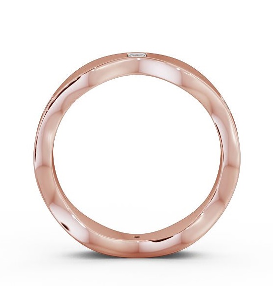 Mens Princess Diamond 0.30ct Waving Edge Wedding Ring 18K Rose Gold WBM44_RG_THUMB1 