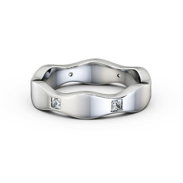 Mens Diamond 0.30ct Wedding Ring 18K White Gold - Dayra WBM44_WG_HAND