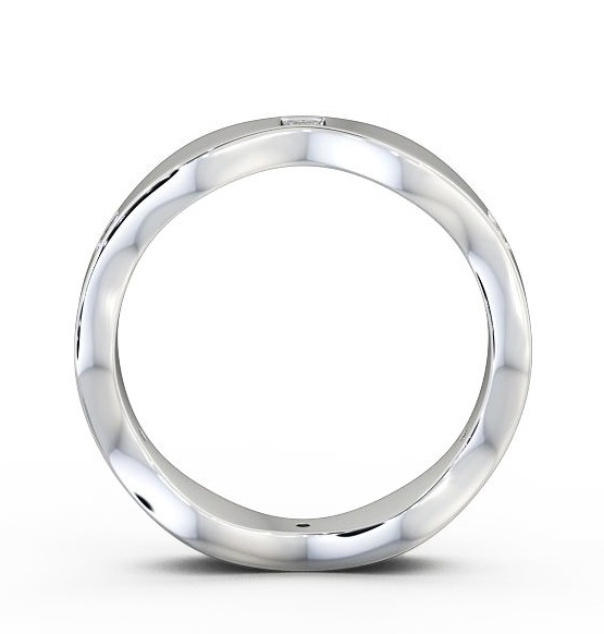 Mens Princess Diamond 0.30ct Waving Edge Wedding Ring 18K White Gold WBM44_WG_THUMB1 