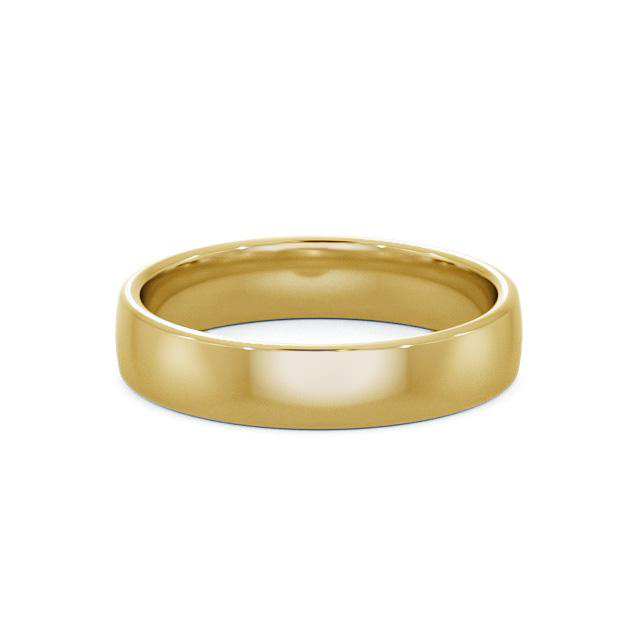 Mens Plain Wedding Ring 9K Yellow Gold - Double Comfort WBM46_YG_HAND