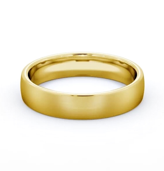 Mens Plain Double Comfort Matt Finish Wedding Ring 18K Yellow Gold WBM46B_YG_THUMB1