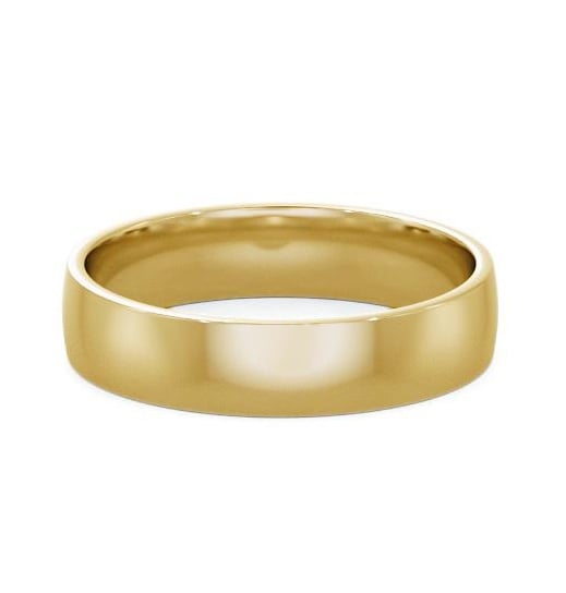 Mens Plain Flat Side Court Wedding Ring 18K Yellow Gold WBM47_YG_THUMB1