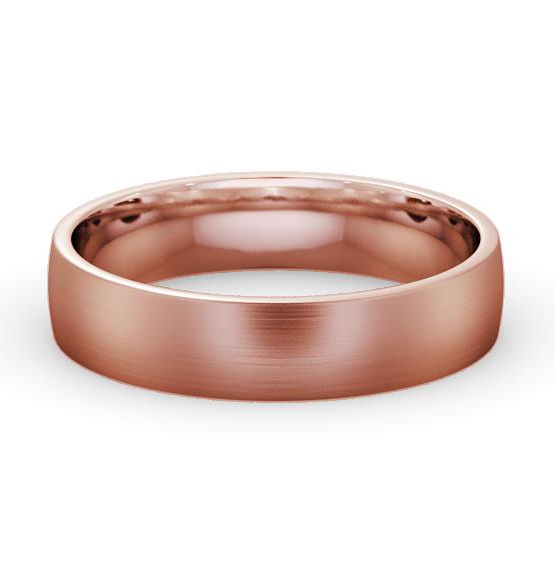 Mens Plain Flat Side Court with Matt Finish Wedding Ring 18K Rose Gold WBM47B_RG_THUMB2 