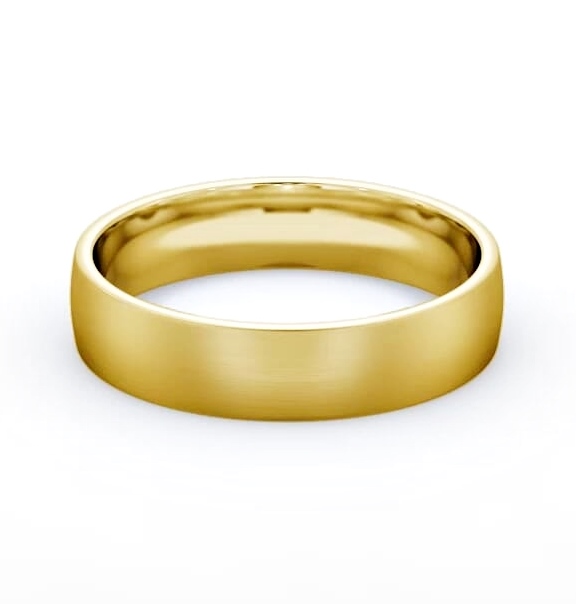 Mens Plain Flat Side Court Matt Finish Wedding Ring 9K Yellow Gold WBM47B_YG_THUMB2 