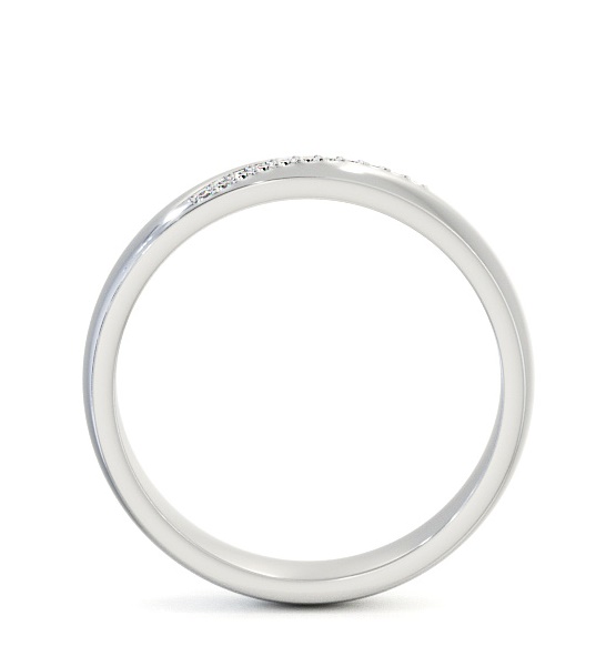 Mens Round Diamond 0.05ct Diagonal Set Wedding Ring 18K White Gold WBM48_WG_THUMB1 