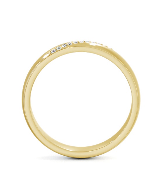 Mens Round Diamond 0.05ct Diagonal Set Wedding Ring 9K Yellow Gold WBM48_YG_THUMB1 