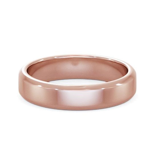 Mens Plain Bevel Edge Wedding Ring 18K Rose Gold WBM49_RG_THUMB2 