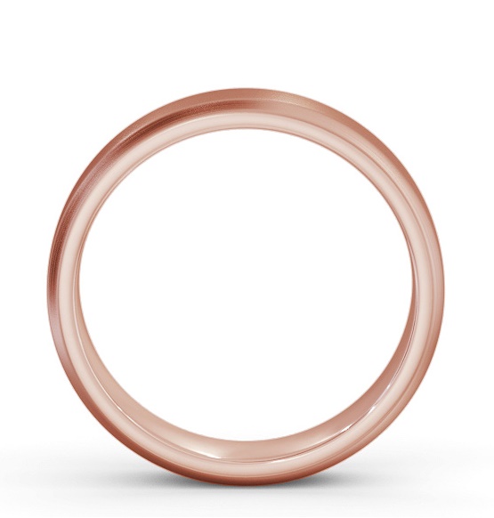 Mens Plain Bevel Edge with Matt Finish Wedding Ring 18K Rose Gold WBM49B_RG_THUMB1 