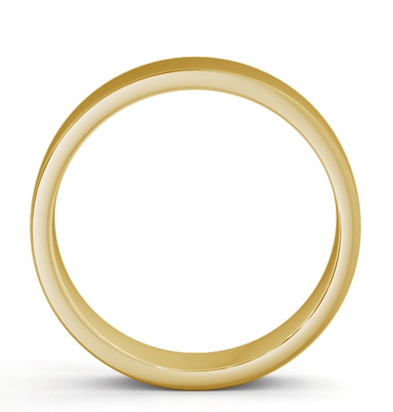 Mens Plain Flat Profile with Matt Finish Wedding Ring 9K Yellow Gold WBM4B_YG_THUMB1 