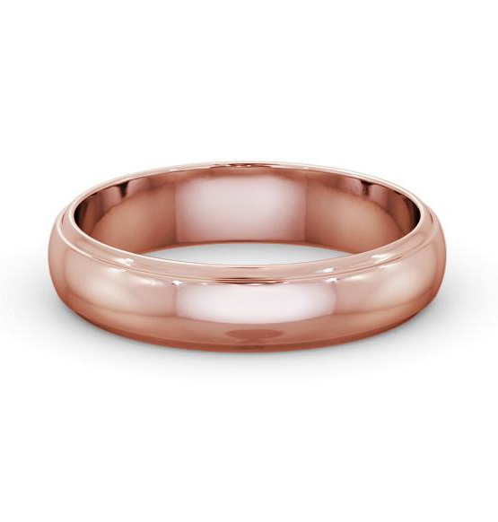 Mens D Shape Step Wedding Ring 18K Rose Gold WBM52_RG_THUMB2 