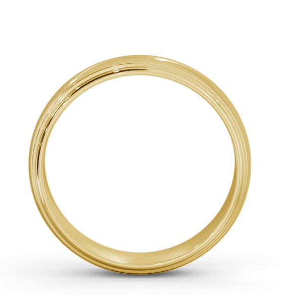 Mens D Shape Step Wedding Ring 18K Yellow Gold WBM52_YG_THUMB1 