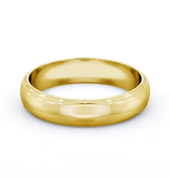 Mens D Shape Step Wedding Ring 18K Yellow Gold WBM52_YG_THUMB1