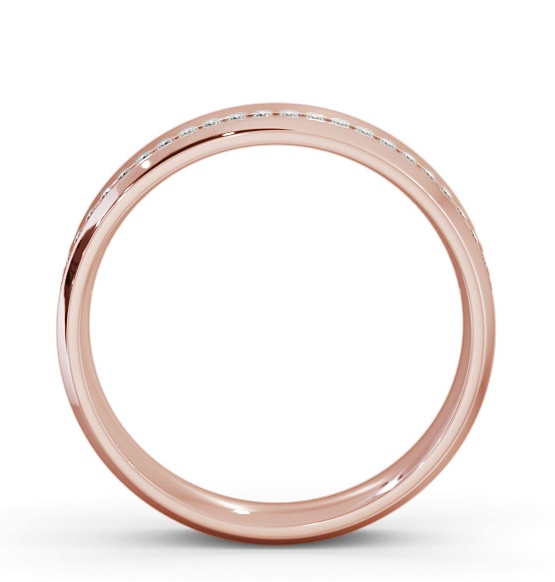 Mens 0.20ct Round Diamond Channel Set Wedding Ring 9K Rose Gold WBM57_RG_THUMB1 