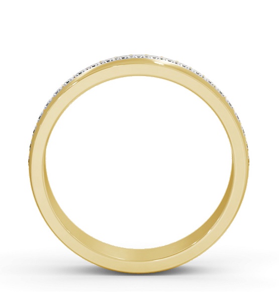 Mens 0.50ct Princess Diamond Channel Set Wedding Ring 18K Yellow Gold WBM58_YG_THUMB1 