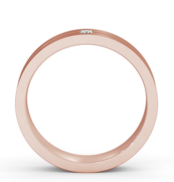 Mens Princess Single Groove with Matt Finish Ring 18K Rose Gold WBM59B_RG_THUMB1 
