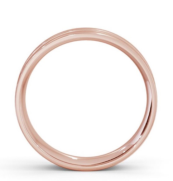 Mens Flat Court Single Groove Wedding Ring 18K Rose Gold WBM5_RG_THUMB1 