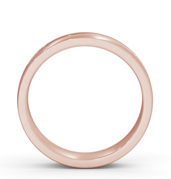 Mens Single Groove Wedding Ring 18K Rose Gold WBM61_RG_THUMB1 