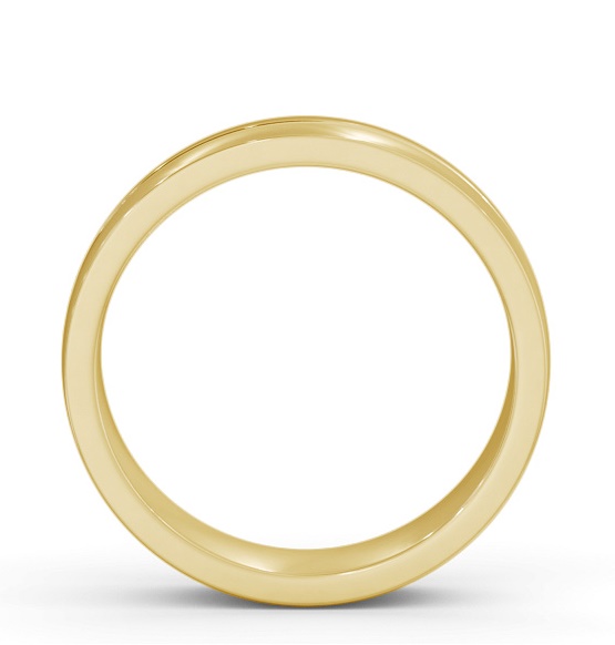 Mens Single Groove Wedding Ring 18K Yellow Gold WBM61_YG_THUMB1 