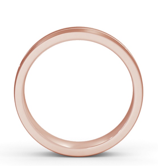 Mens Single Groove with Matt Finish Wedding Ring 18K Rose Gold WBM61B_RG_THUMB1 