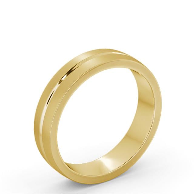 Mens Wedding Ring 9K Yellow Gold - Jaden (Matt) | Lorel Diamonds