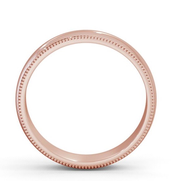 Mens D Shape with Milgrain Wedding Ring 18K Rose Gold WBM7_RG_THUMB1 