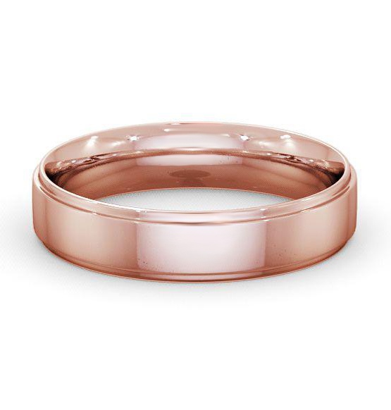 Mens Side Step Design Wedding Ring 9K Rose Gold WBM9_RG_THUMB1
