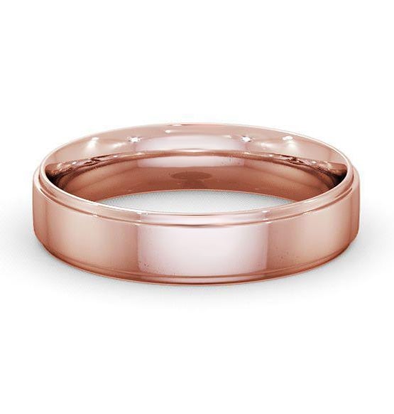 Mens Side Step Design Wedding Ring 18K Rose Gold WBM9_RG_THUMB2 