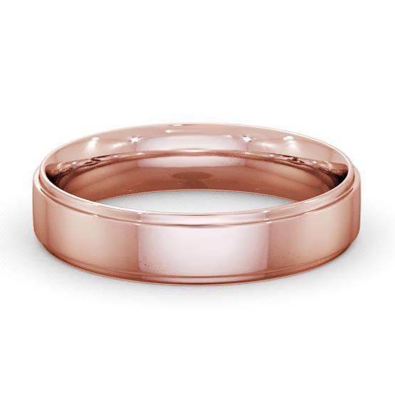 Mens Side Step Design Wedding Ring 18K Rose Gold WBM9_RG_THUMB2 