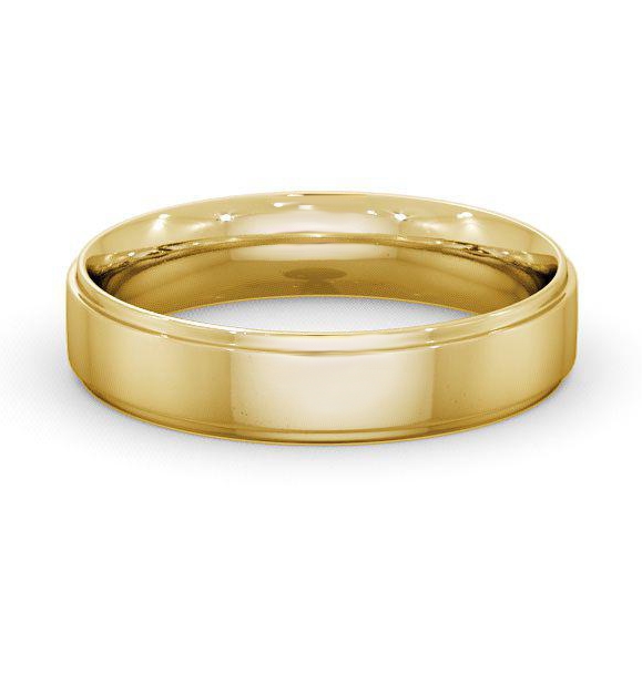 Mens Side Step Design Wedding Ring 18K Yellow Gold WBM9_YG_THUMB1
