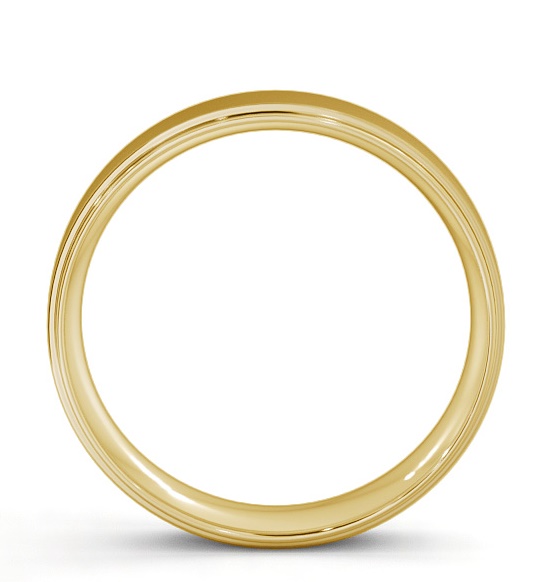 Mens Side Step Design with Matt Finish Wedding Ring 9K Yellow Gold WBM9B_YG_THUMB1 